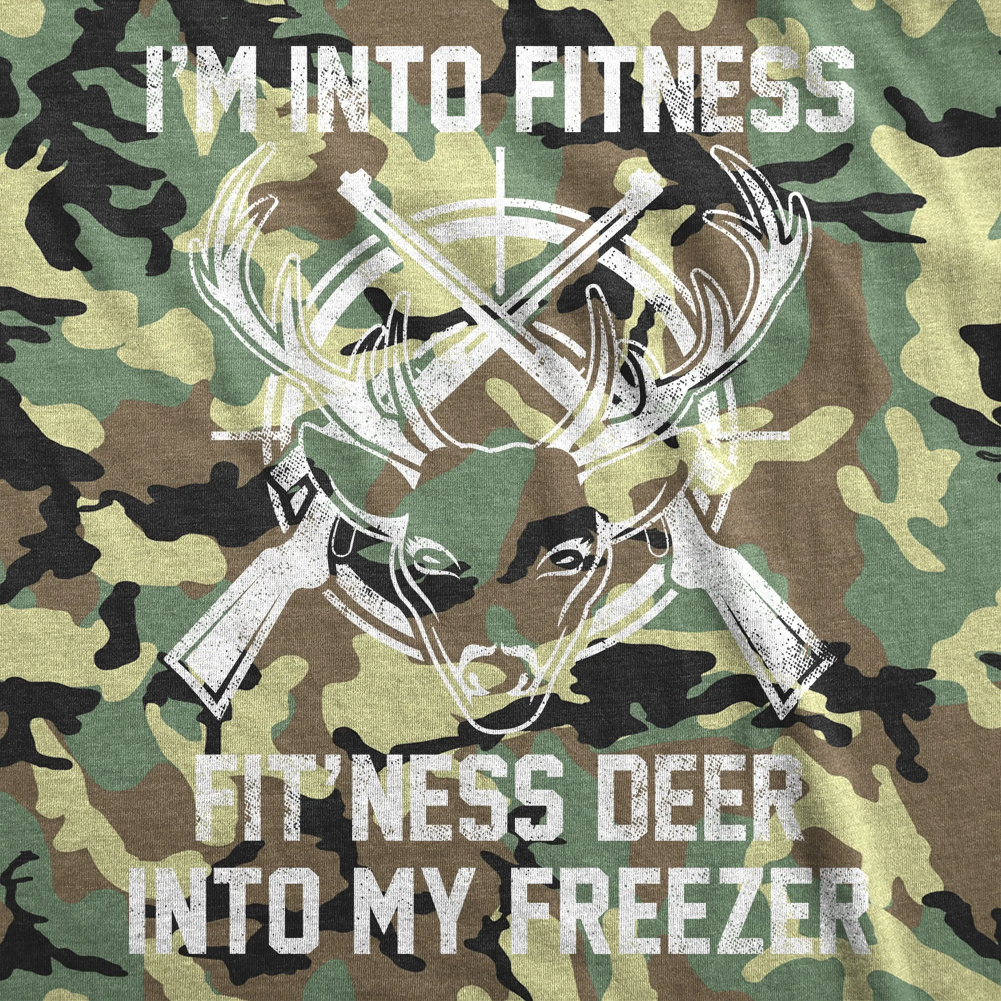 Im Into Fitness Fitness Deer Into My Freezer Men's T Shirt sold by Crazy Dog T-Shirts product image thumbnail 2