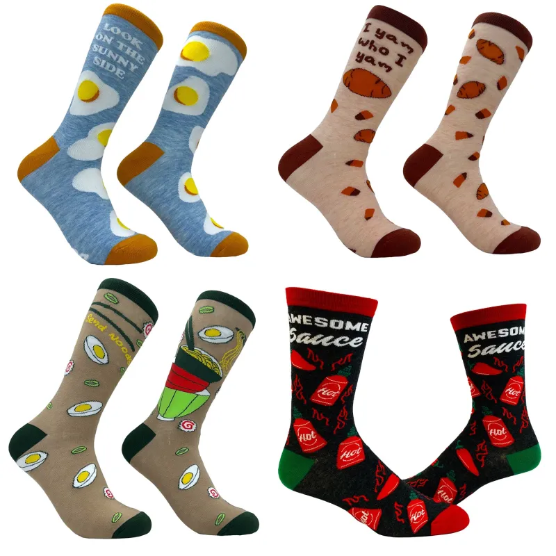 Womens Food Sock 4 Pack Socks sold by Crazy Dog T-Shirts