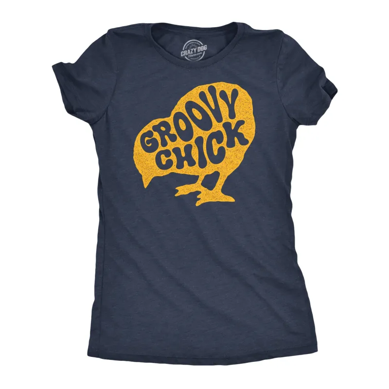 Groovy Chick Women's T Shirt sold by Crazy Dog T-Shirts