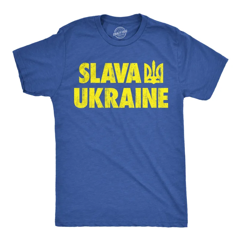 Slava Ukraine Men's T Shirt sold by Crazy Dog T-Shirts