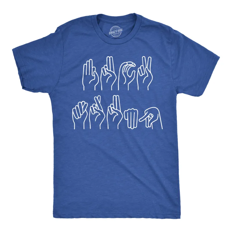 Fuck Trump Sign Language Men's T Shirt sold by Crazy Dog T-Shirts