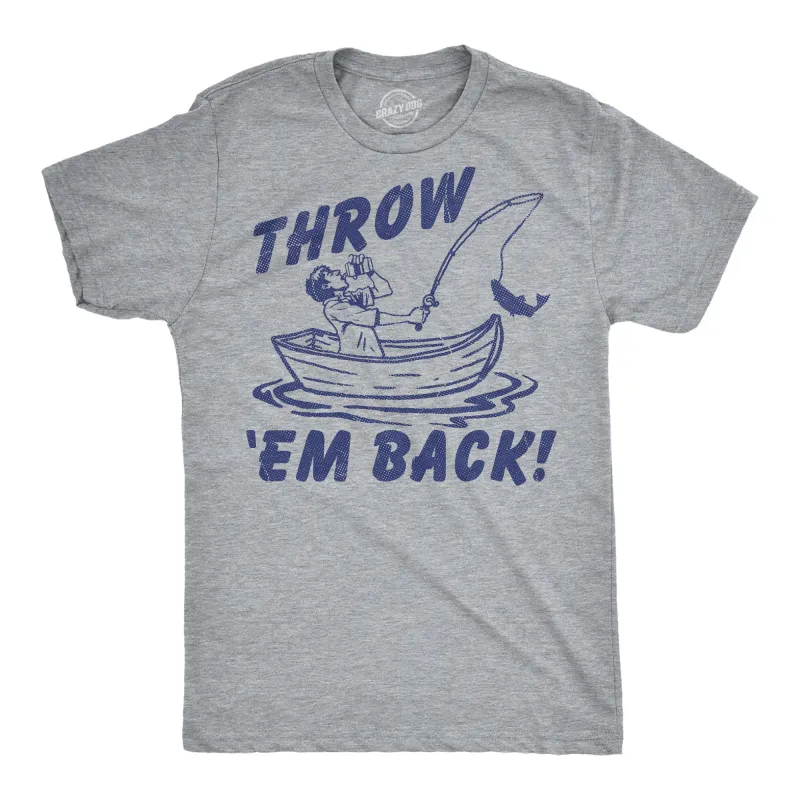 Throw Em Back Men's T Shirt sold by Crazy Dog T-Shirts