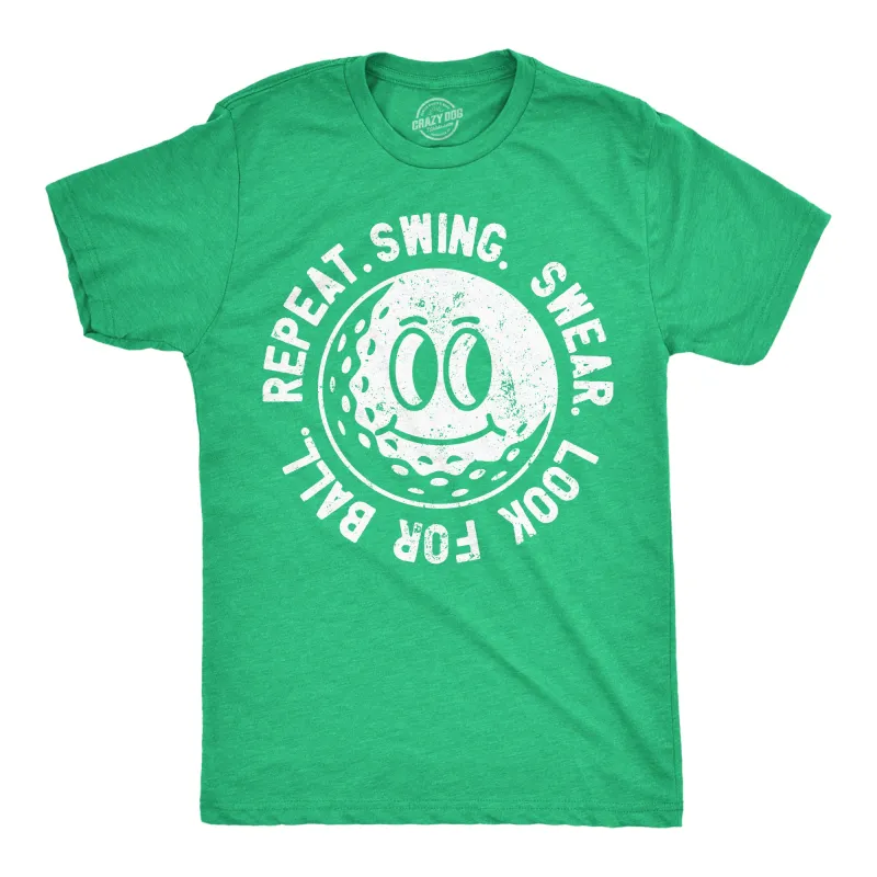 Swing Swear Look For Ball Repeat Men's T Shirt sold by Crazy Dog T-Shirts