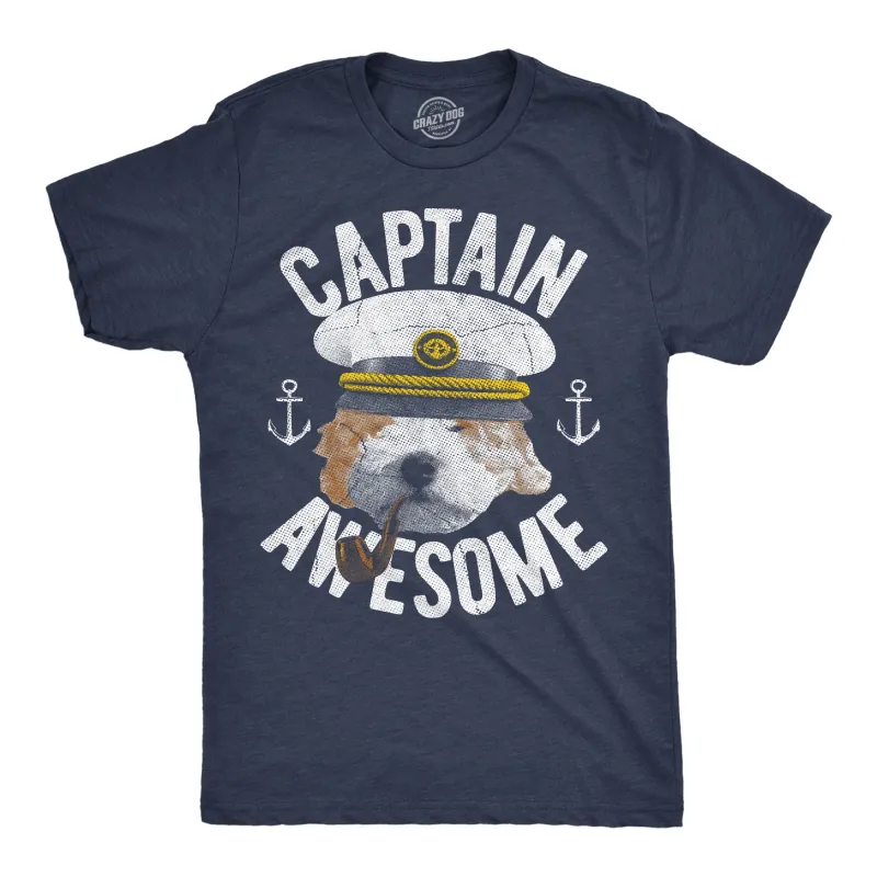 Captain Awesome Men's T Shirt sold by Crazy Dog T-Shirts
