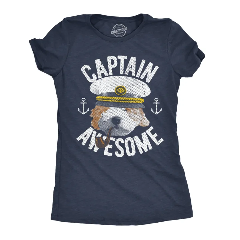 Captain Awesome Women's T Shirt sold by Crazy Dog T-Shirts
