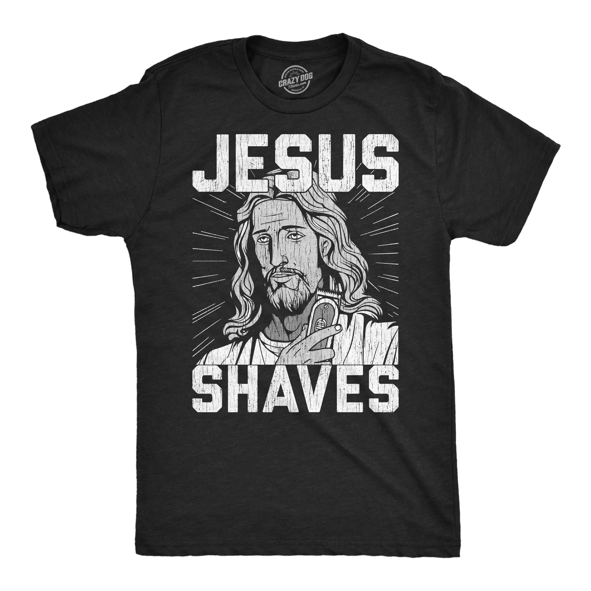 Jesus Shaves Men's T Shirt sold by Crazy Dog T-Shirts