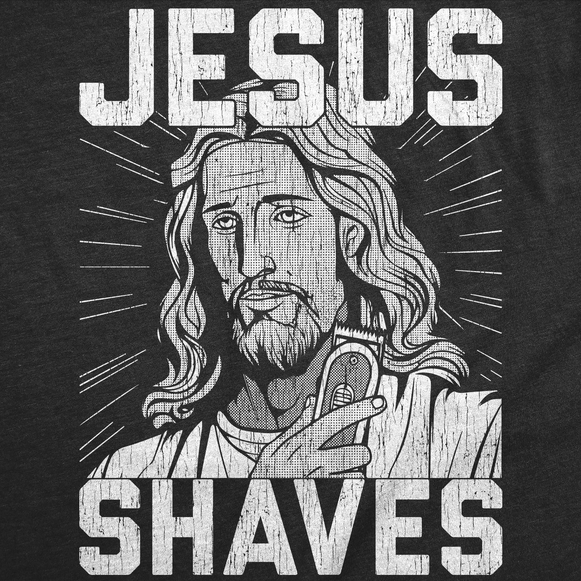 Jesus Shaves Men's T Shirt sold by Crazy Dog T-Shirts product image thumbnail 2