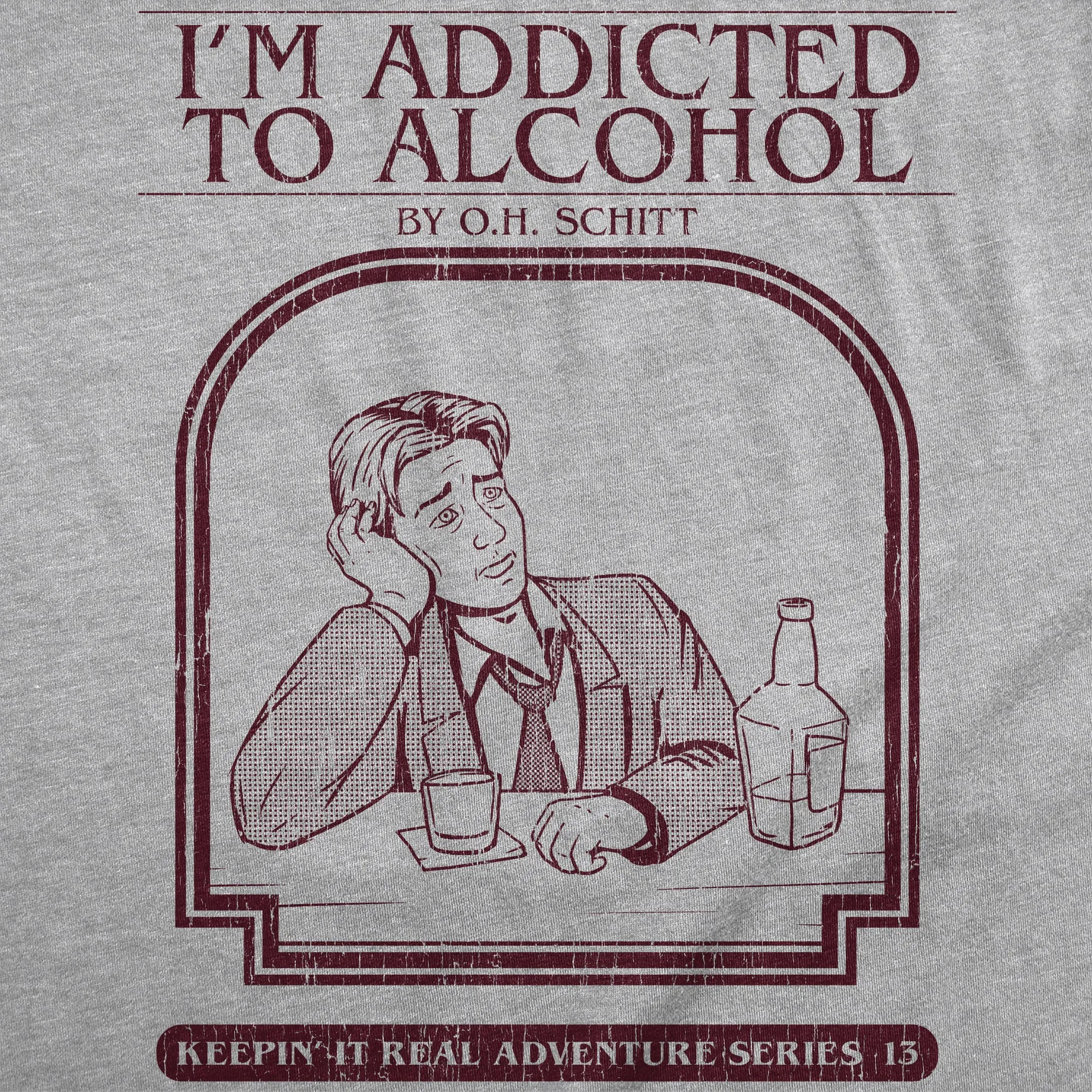 Im Addicted To Alcohol Book Men's T Shirt sold by Crazy Dog T-Shirts product image thumbnail 2