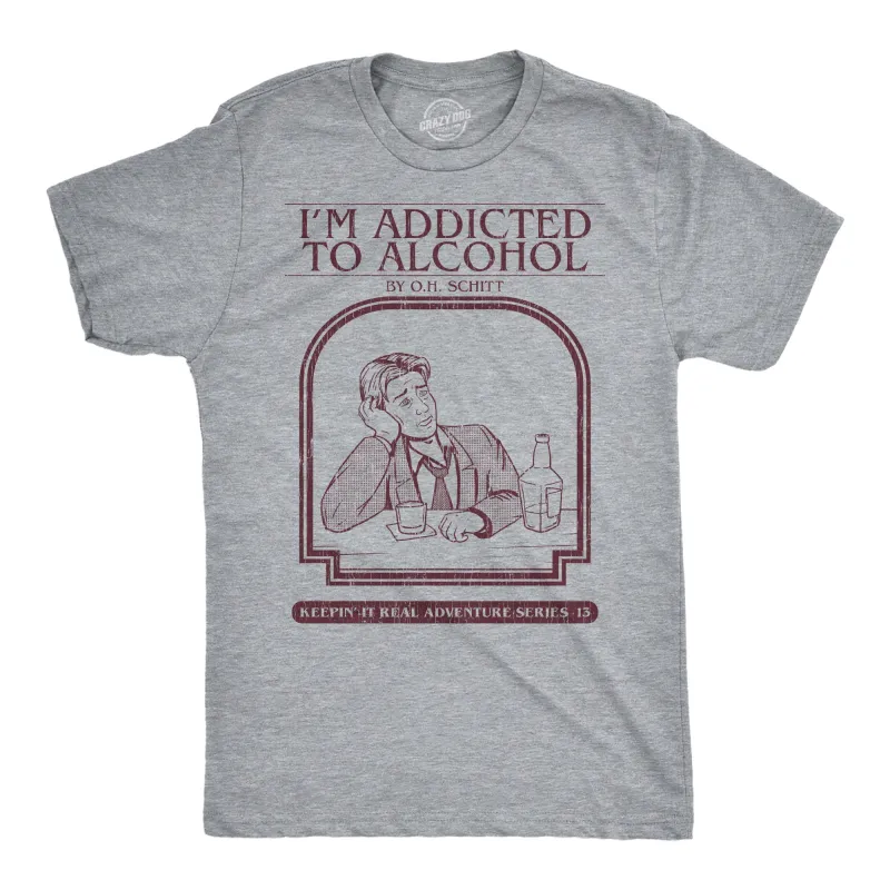 Im Addicted To Alcohol Book Men's T Shirt sold by Crazy Dog T-Shirts