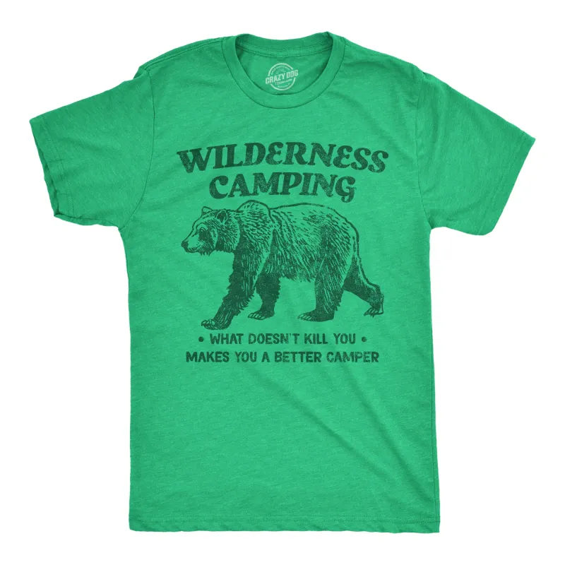 Wilderness Camping Men's T Shirt sold by Crazy Dog T-Shirts