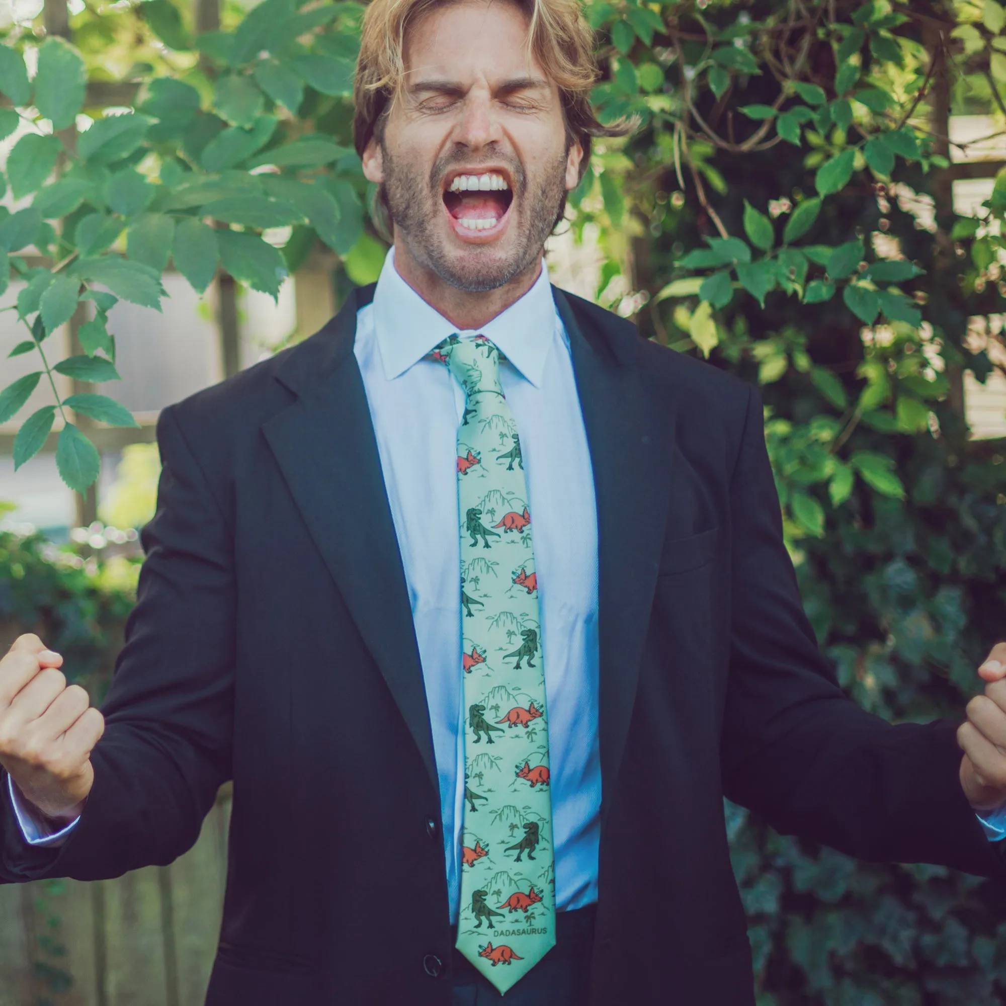 Dadasaurus Neck Tie Tie sold by Crazy Dog T-Shirts product image thumbnail 4