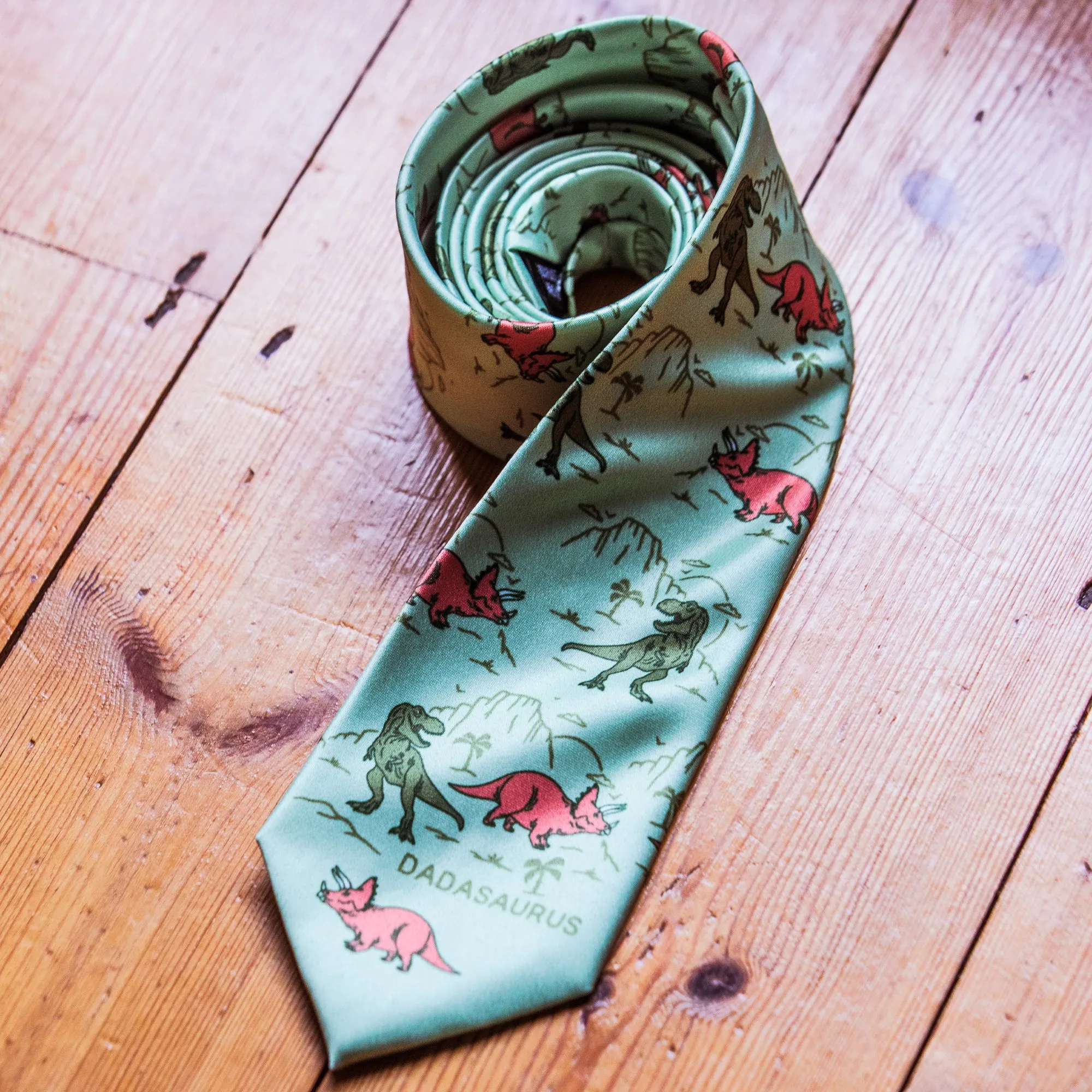 Dadasaurus Neck Tie Tie sold by Crazy Dog T-Shirts product image thumbnail 2