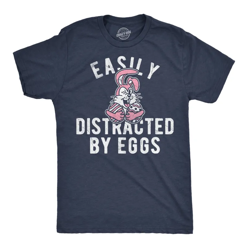 Easily Distracted By Eggs Men's T Shirt sold by Crazy Dog T-Shirts