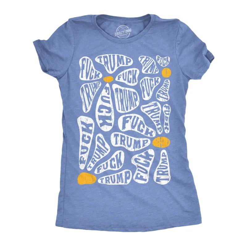 Fuck Trump Retro Flowers Women's T Shirt sold by Crazy Dog T-Shirts