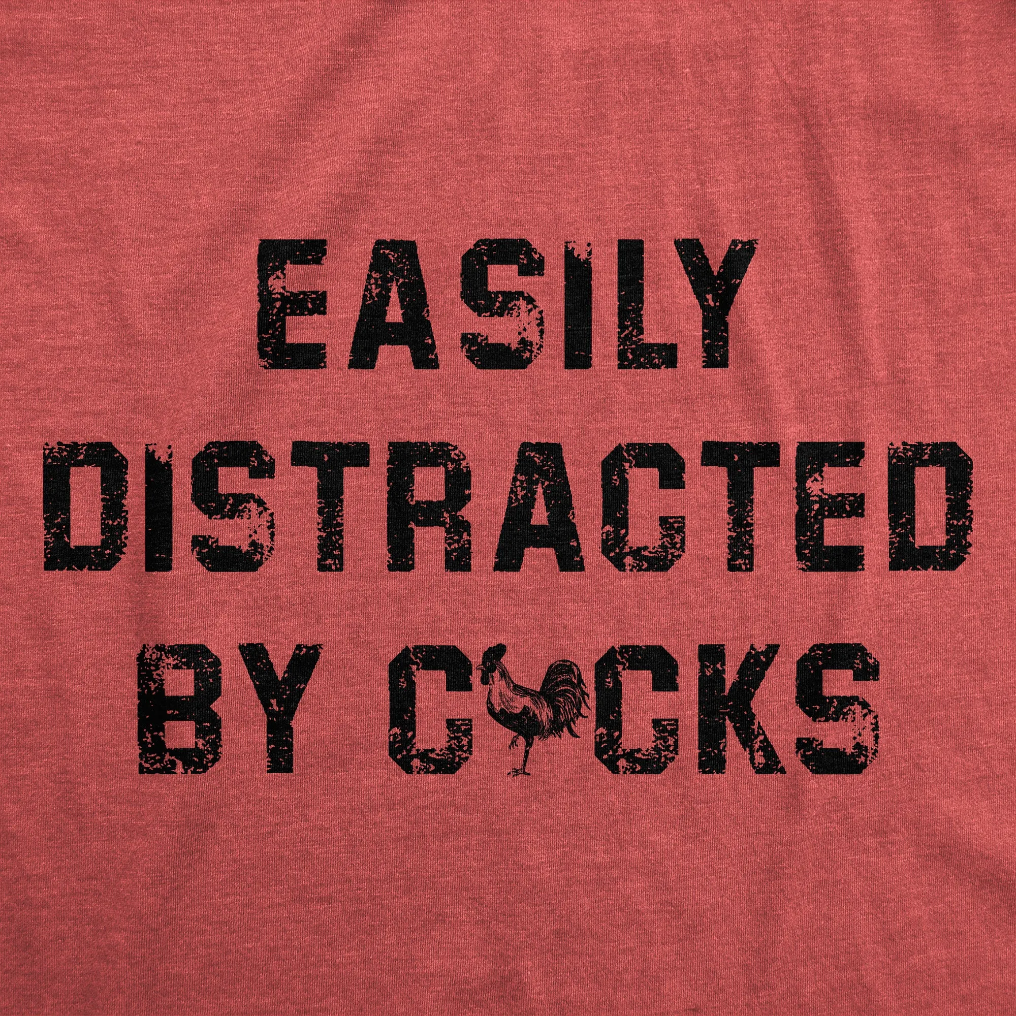 Easily Distracted By Cocks Women's T Shirt sold by Crazy Dog T-Shirts product image thumbnail 2