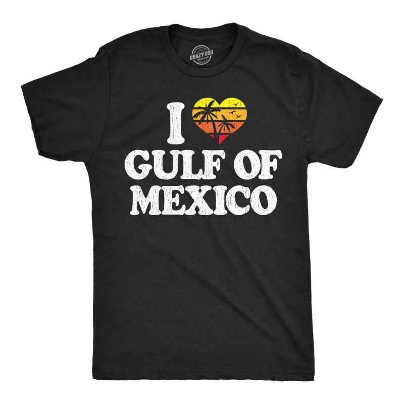 I Heart Gulf Of Mexico Men's T Shirt sold by Crazy Dog T-Shirts