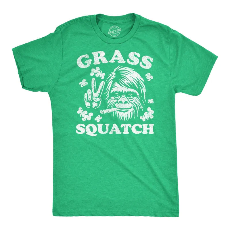 Grass Squatch Men's T Shirt sold by Crazy Dog T-Shirts