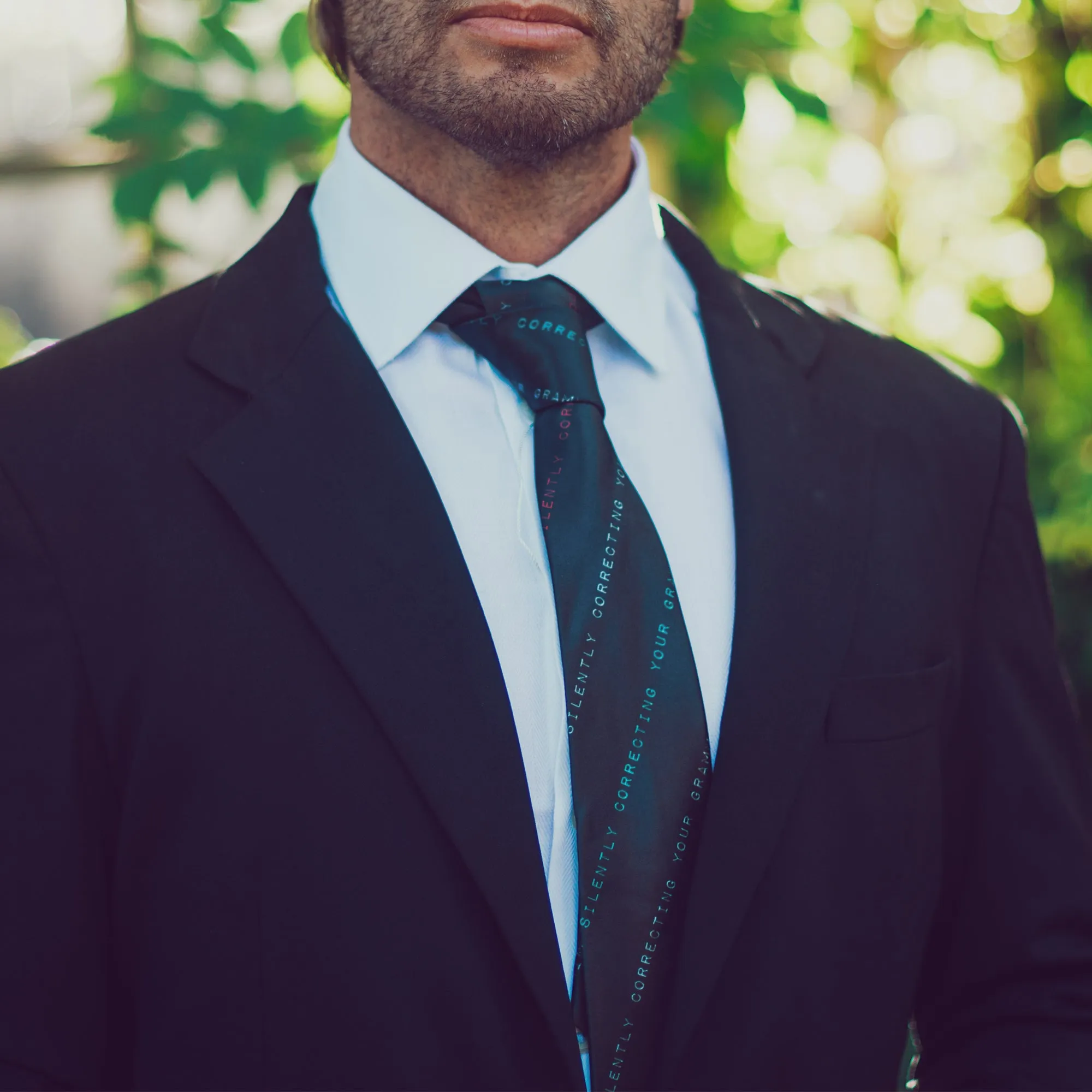 I'm Silently Correcting Your Grammar Neck Tie Tie sold by Crazy Dog T-Shirts product image thumbnail 4