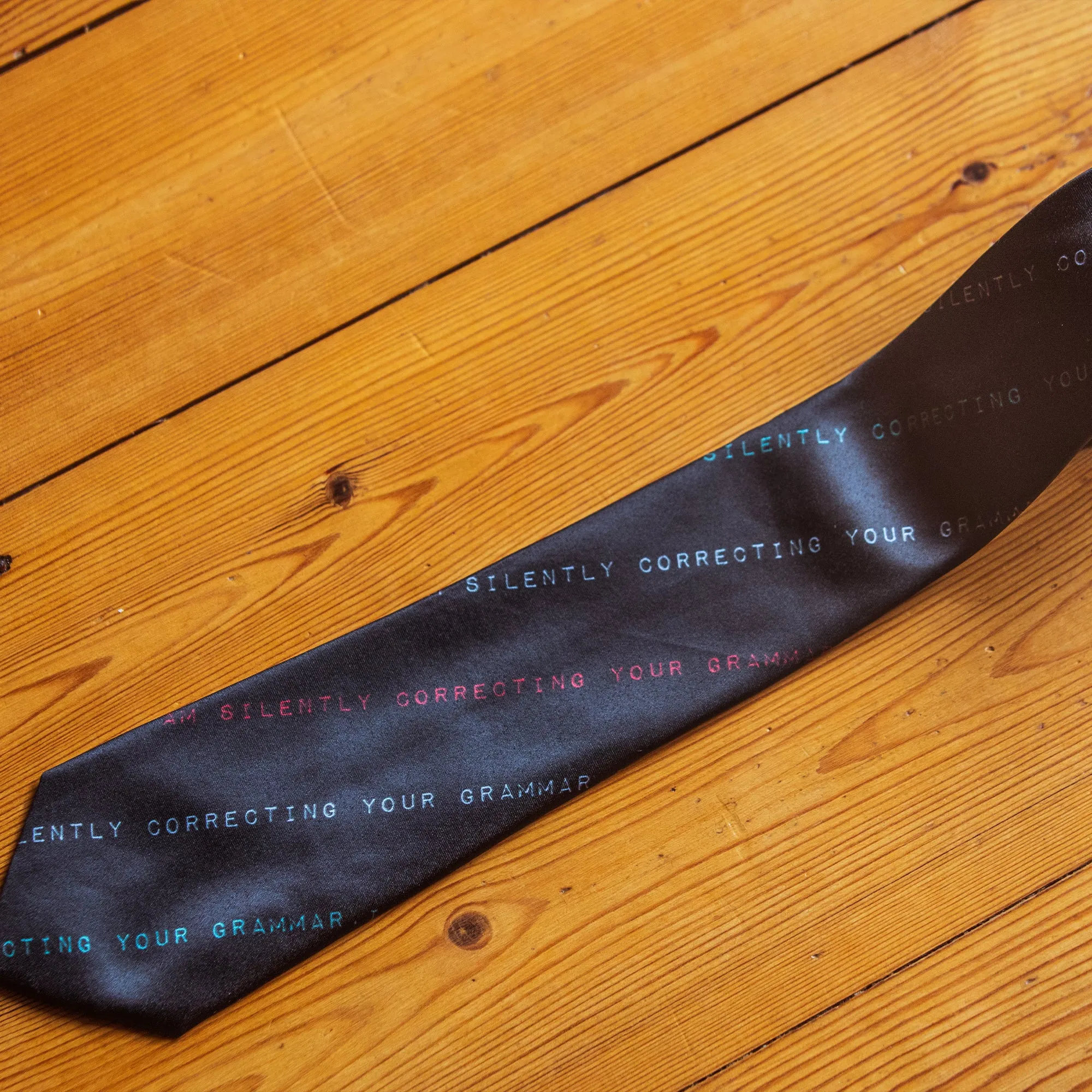 I'm Silently Correcting Your Grammar Neck Tie Tie sold by Crazy Dog T-Shirts product image thumbnail 2