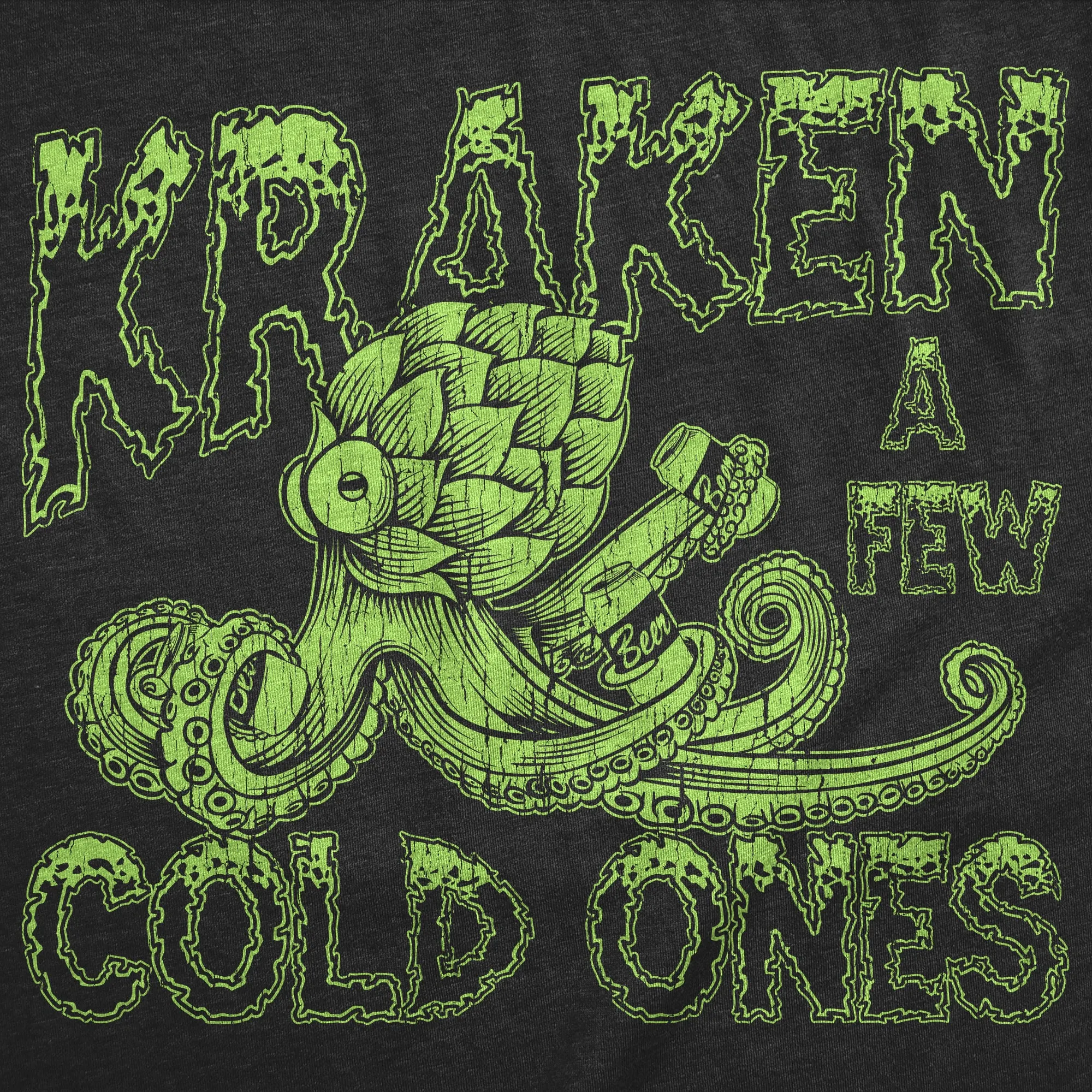 Kraken A Few Cold Ones Men's T Shirt sold by Crazy Dog T-Shirts product image thumbnail 2