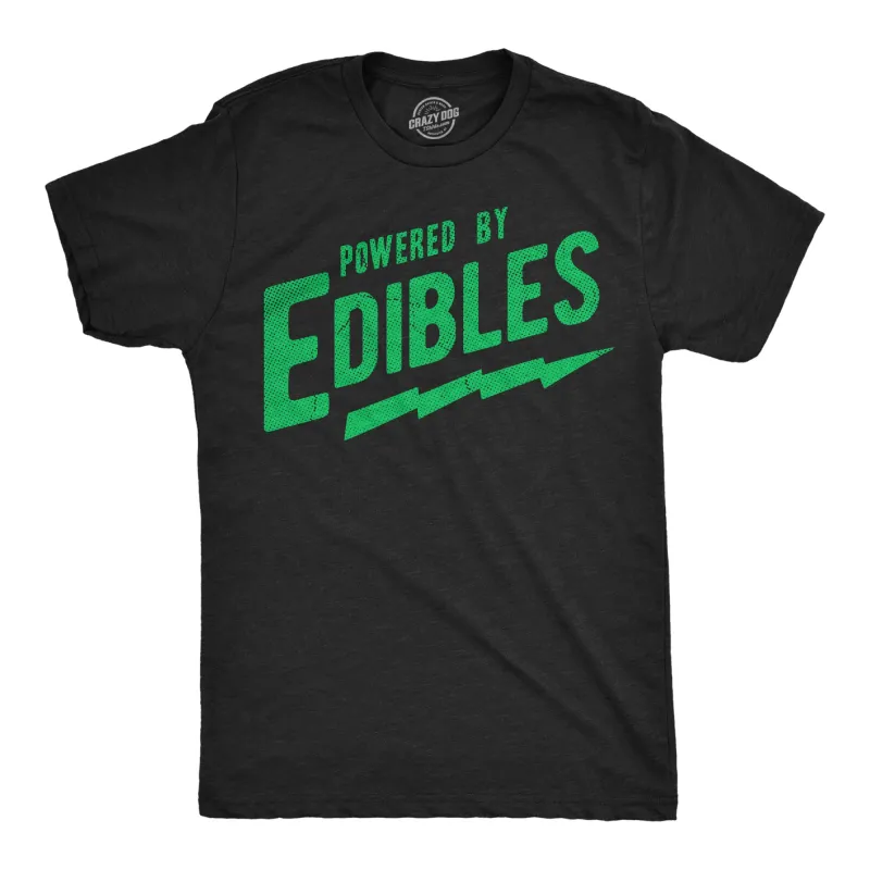 Powered By Edibles Men's T Shirt sold by Crazy Dog T-Shirts
