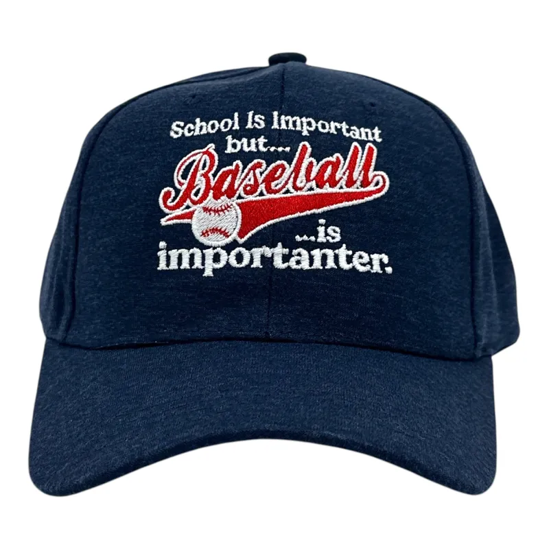 School Is Important But Baseball Is Importanter sold by Crazy Dog T-Shirts