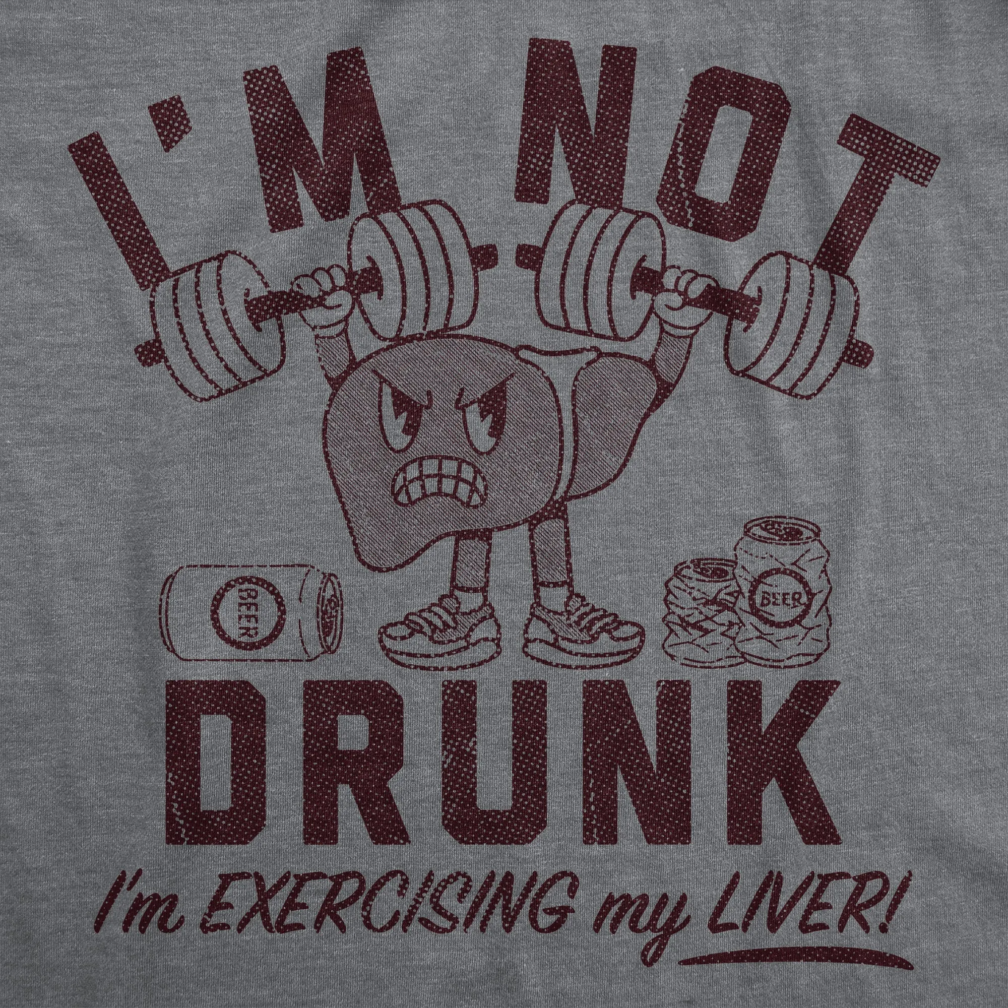 Im Not Drunk Im Exercising My Liver Men's T Shirt sold by Crazy Dog T-Shirts product image thumbnail 2