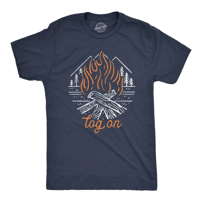Log On Men's T Shirt sold by Crazy Dog T-Shirts