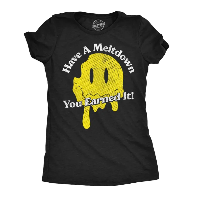 Have A Meltdown You Earned It Snowman Men's T Shirt sold by Crazy Dog T-Shirts