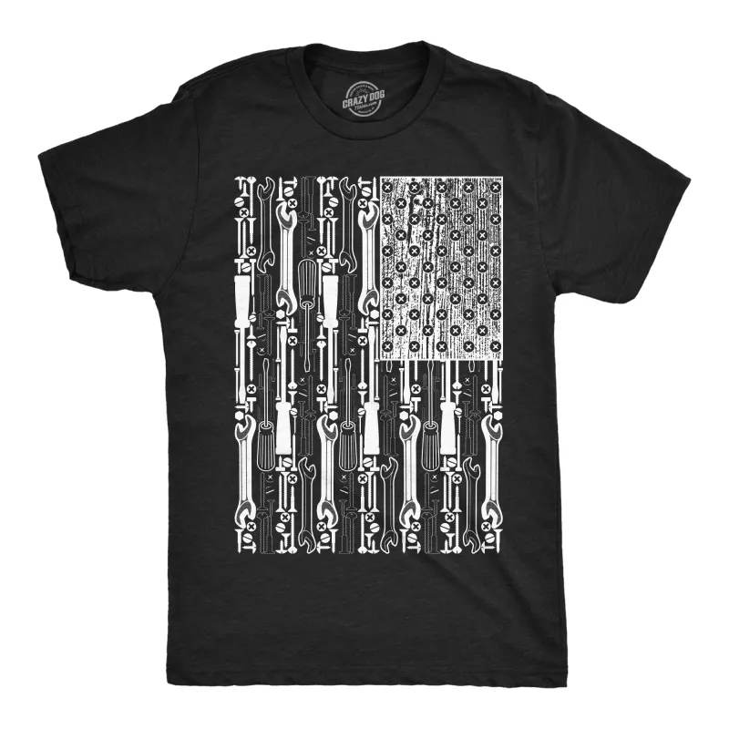 USA Flag Tools Men's T Shirt sold by Crazy Dog T-Shirts
