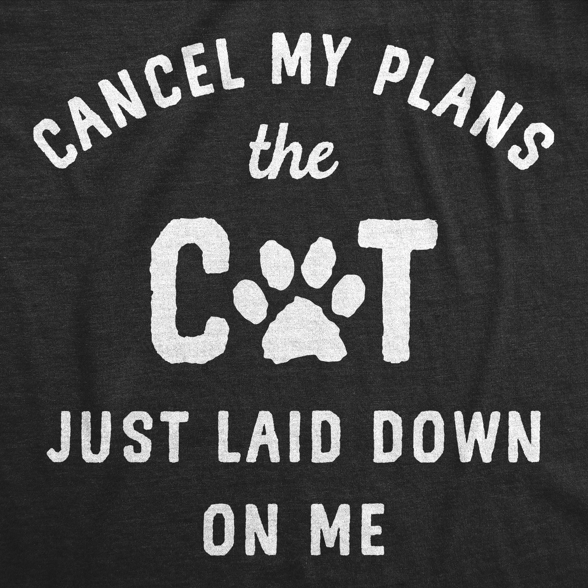 Cancel My Plans The Cat Just Laid Down On Me Men's T Shirt sold by Crazy Dog T-Shirts product image thumbnail 2
