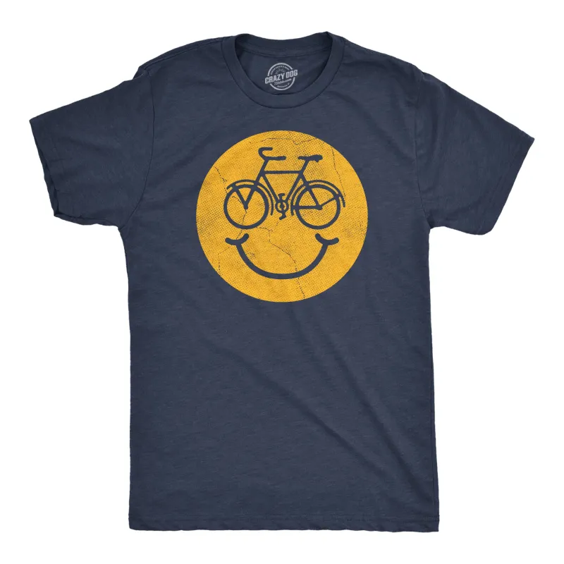 Bike Smile Men's T Shirt sold by Crazy Dog T-Shirts
