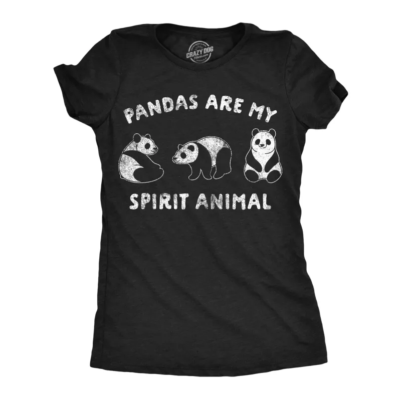 Pandas Are My Spirit Animal Women's T Shirt sold by Crazy Dog T-Shirts