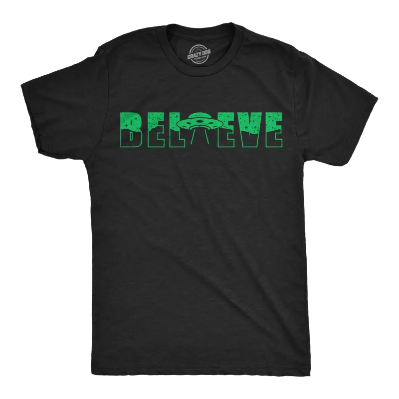 Believe UFO Men's T Shirt sold by Crazy Dog T-Shirts