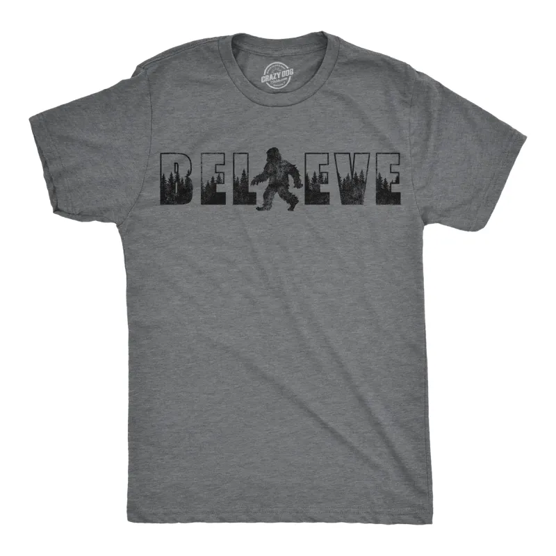 Believe Bigfoot Men's T Shirt sold by Crazy Dog T-Shirts