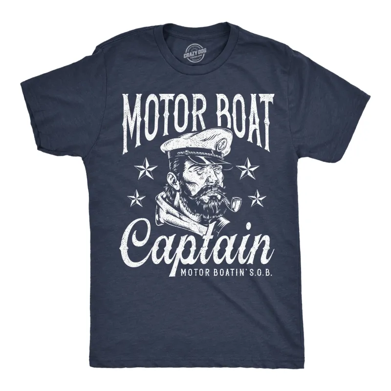 Motor Boat Captain Men's T Shirt sold by Crazy Dog T-Shirts