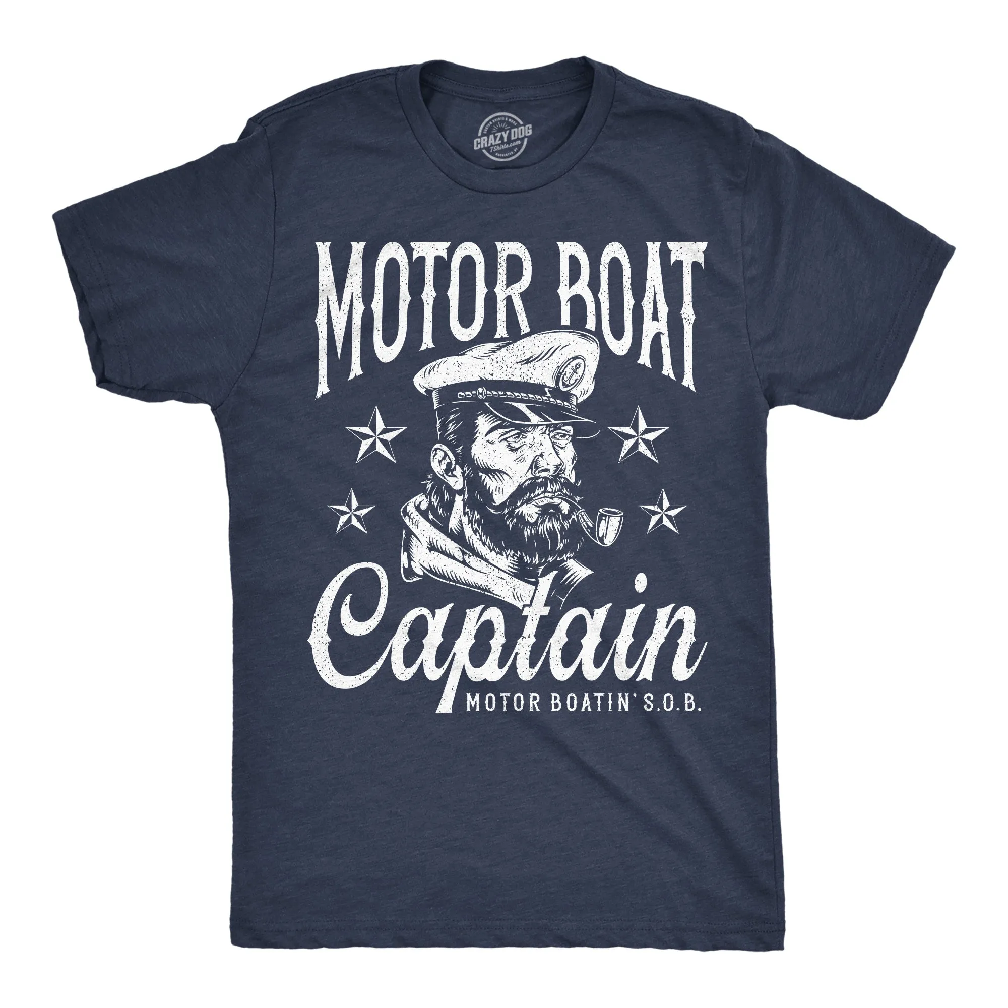 Motor Boat Captain Men's T Shirt sold by Crazy Dog T-Shirts