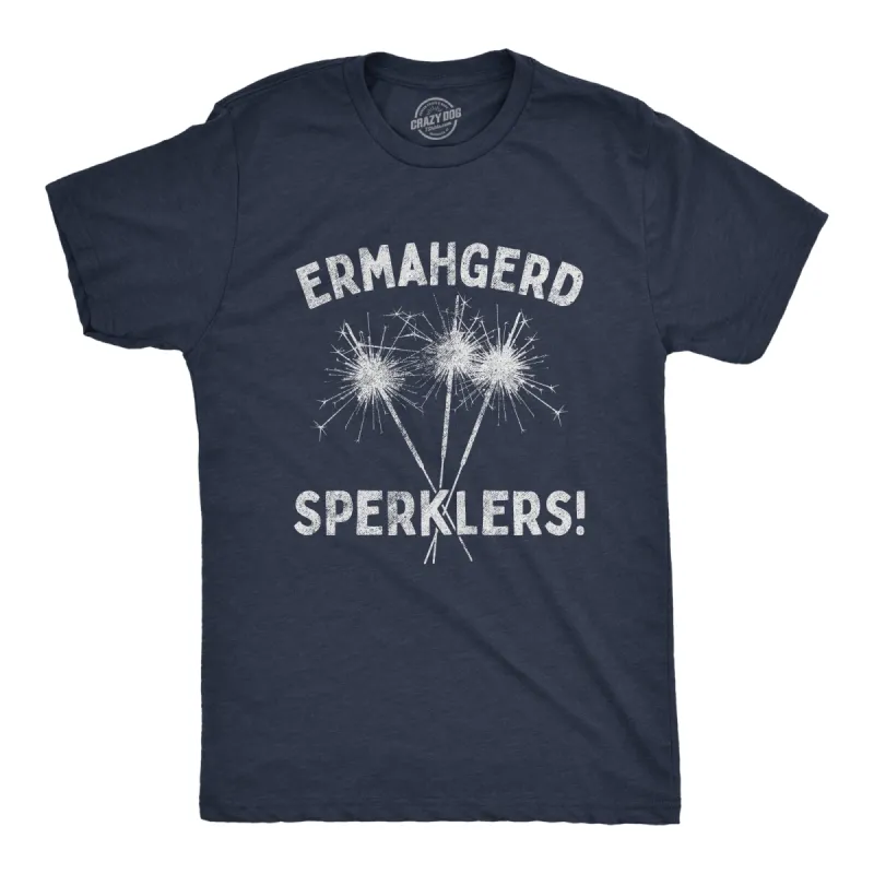 Ermahgerd Sperklers Men's T Shirt sold by Crazy Dog T-Shirts