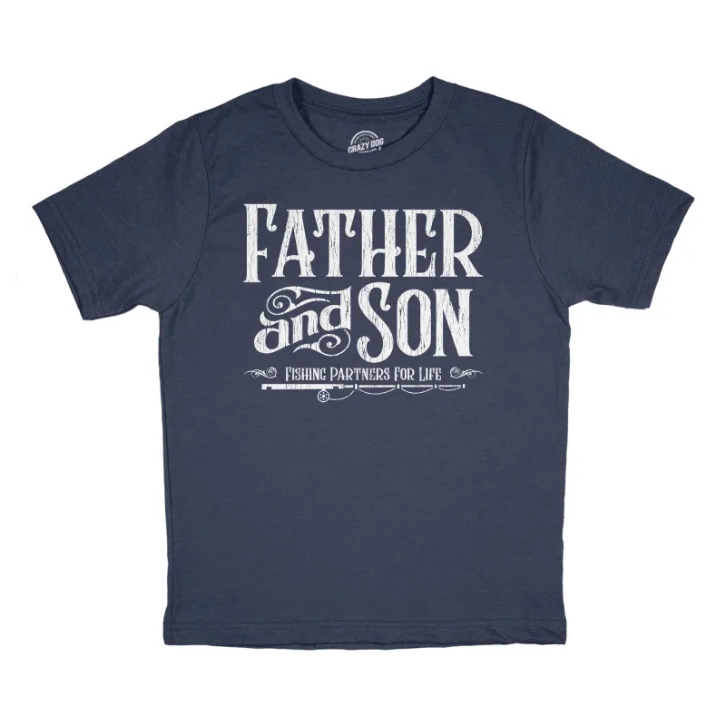 Father And Son Fishing Partners For Life Youth T Shirt sold by Crazy Dog T-Shirts