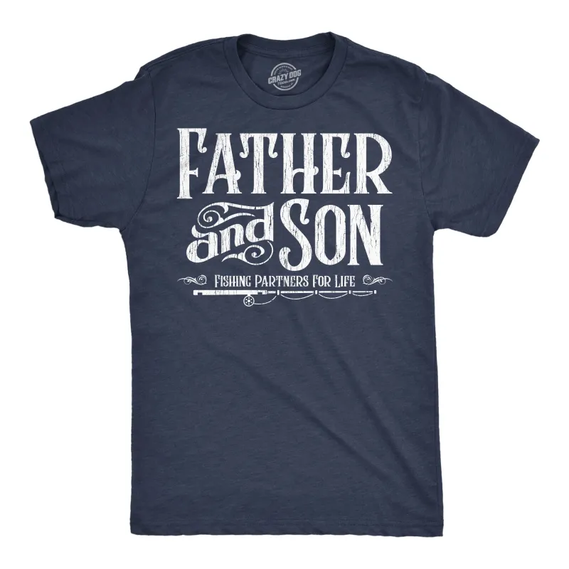 Father And Son Fishing Partners For Life Men's T Shirt sold by Crazy Dog T-Shirts