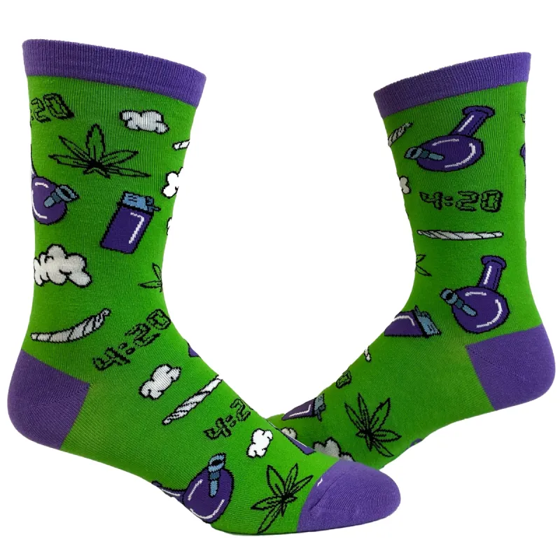 Womens 420 Weed Socks sold by Crazy Dog T-Shirts