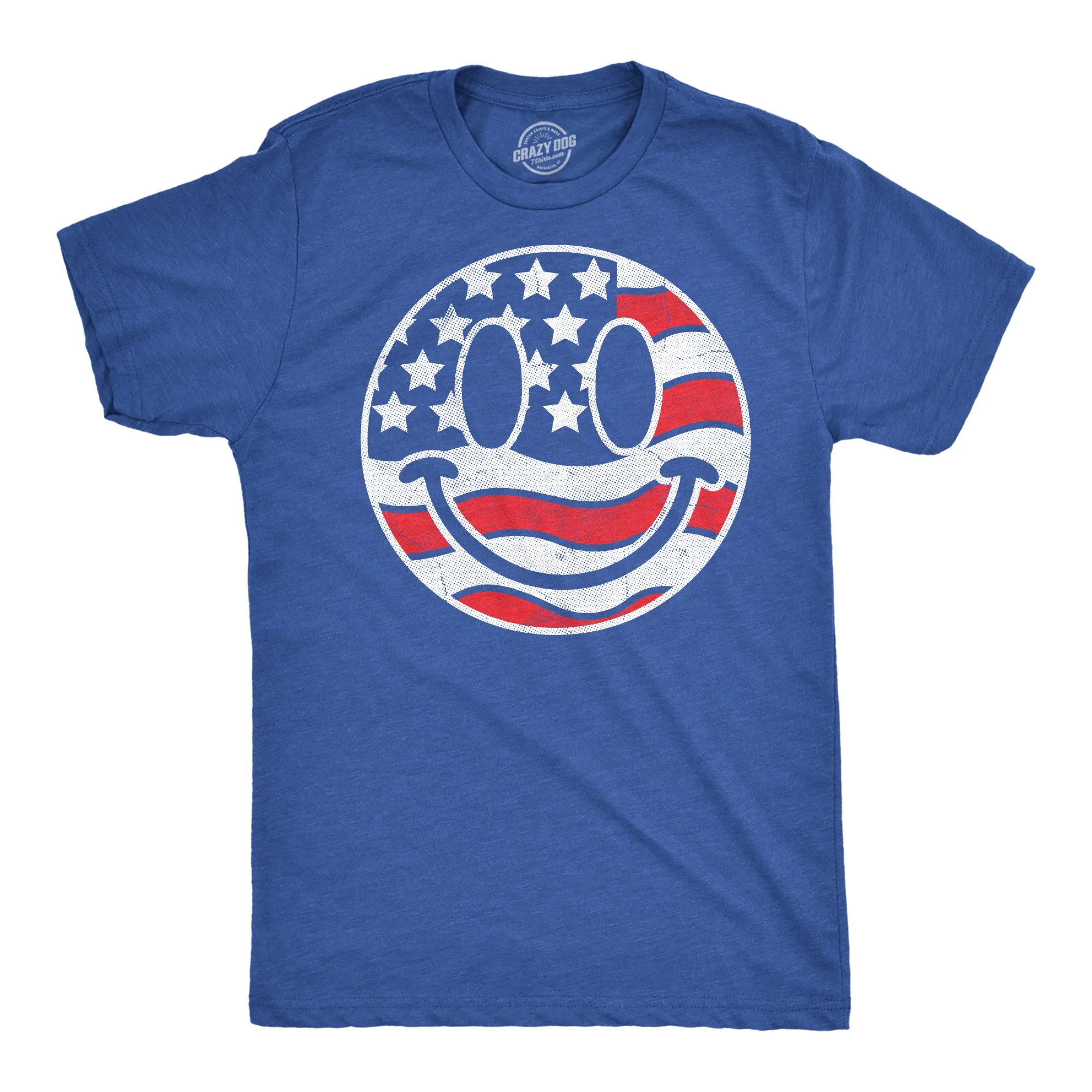 American Flag Smile Men's T Shirt sold by Crazy Dog T-Shirts