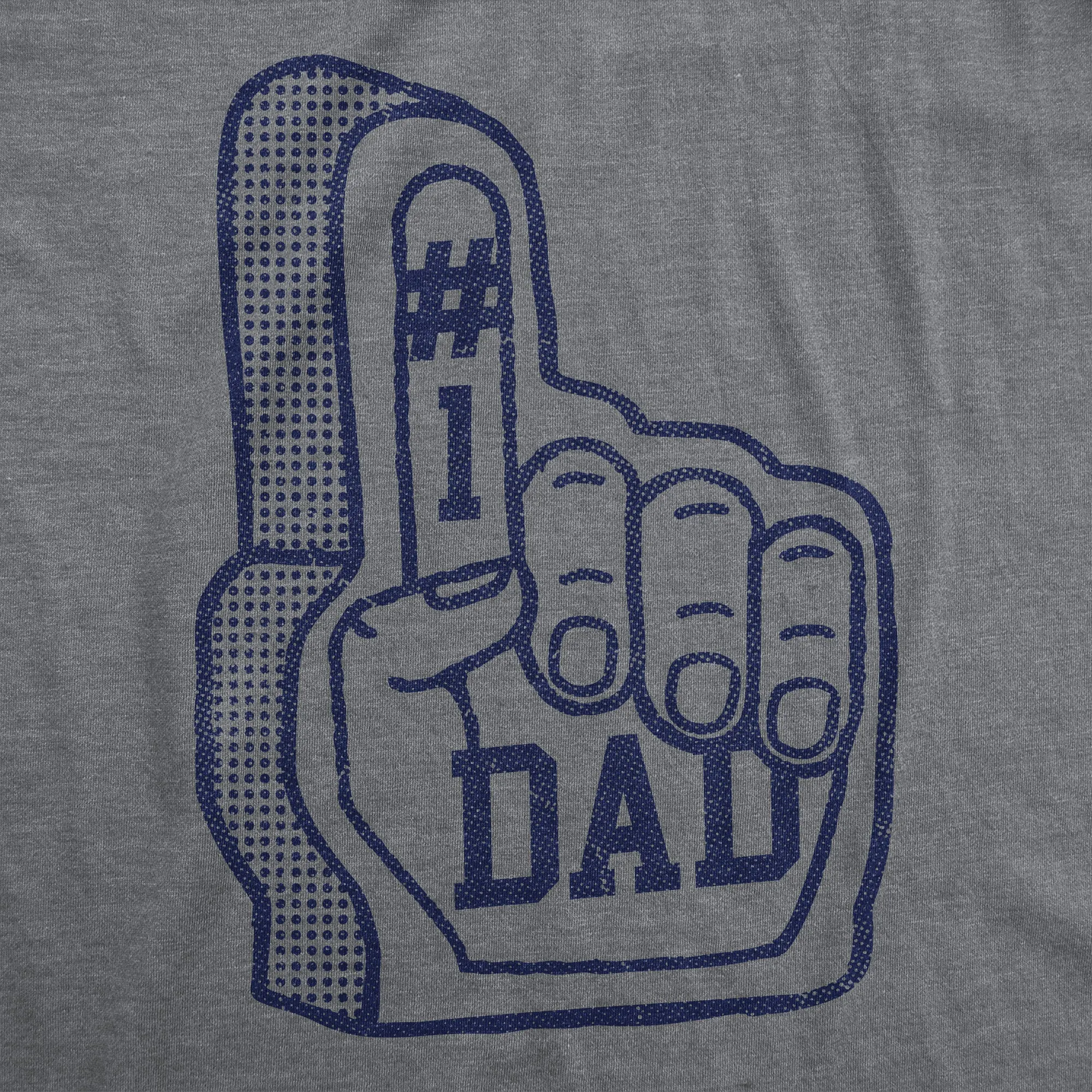 Number One Dad Foam Finger Men's T Shirt sold by Crazy Dog T-Shirts product image thumbnail 2