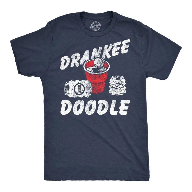 Drankee Doodle Men's T Shirt sold by Crazy Dog T-Shirts