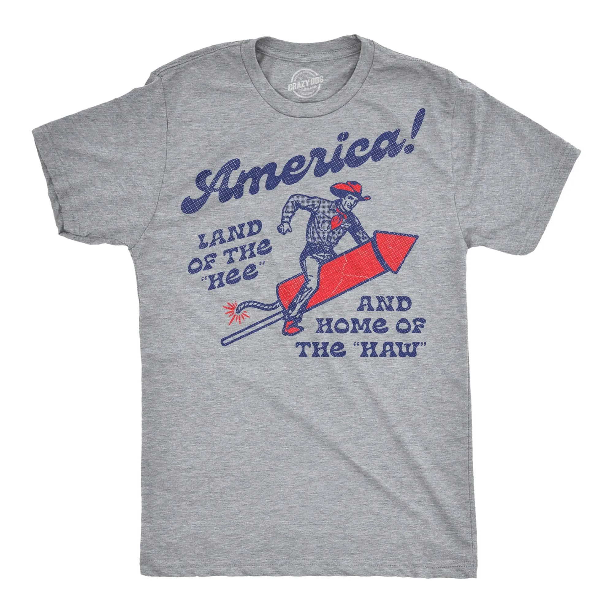 America Land Of The Hee And Home Of The Haw Men's T Shirt sold by Crazy Dog T-Shirts