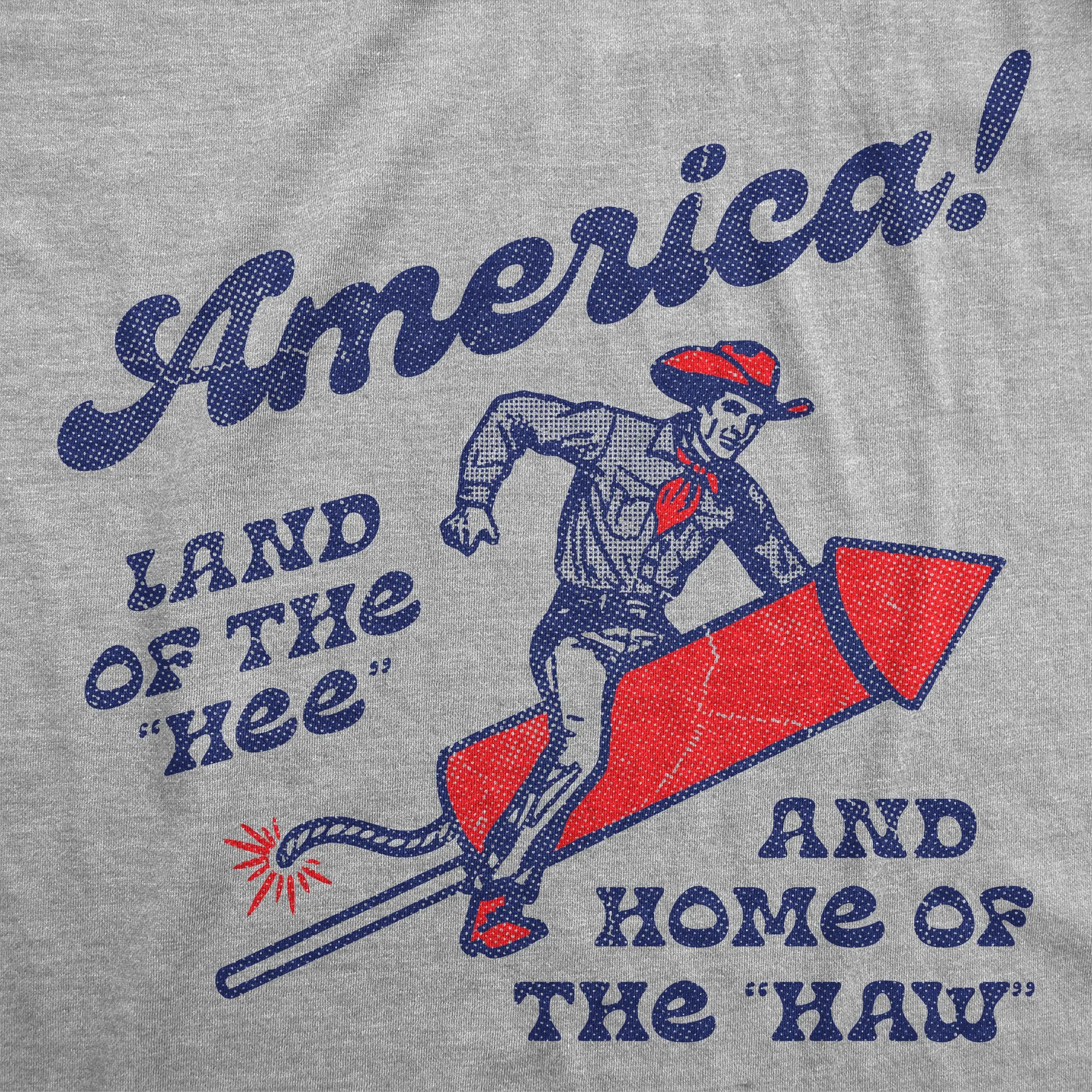 America Land Of The Hee And Home Of The Haw Men's T Shirt sold by Crazy Dog T-Shirts product image thumbnail 2