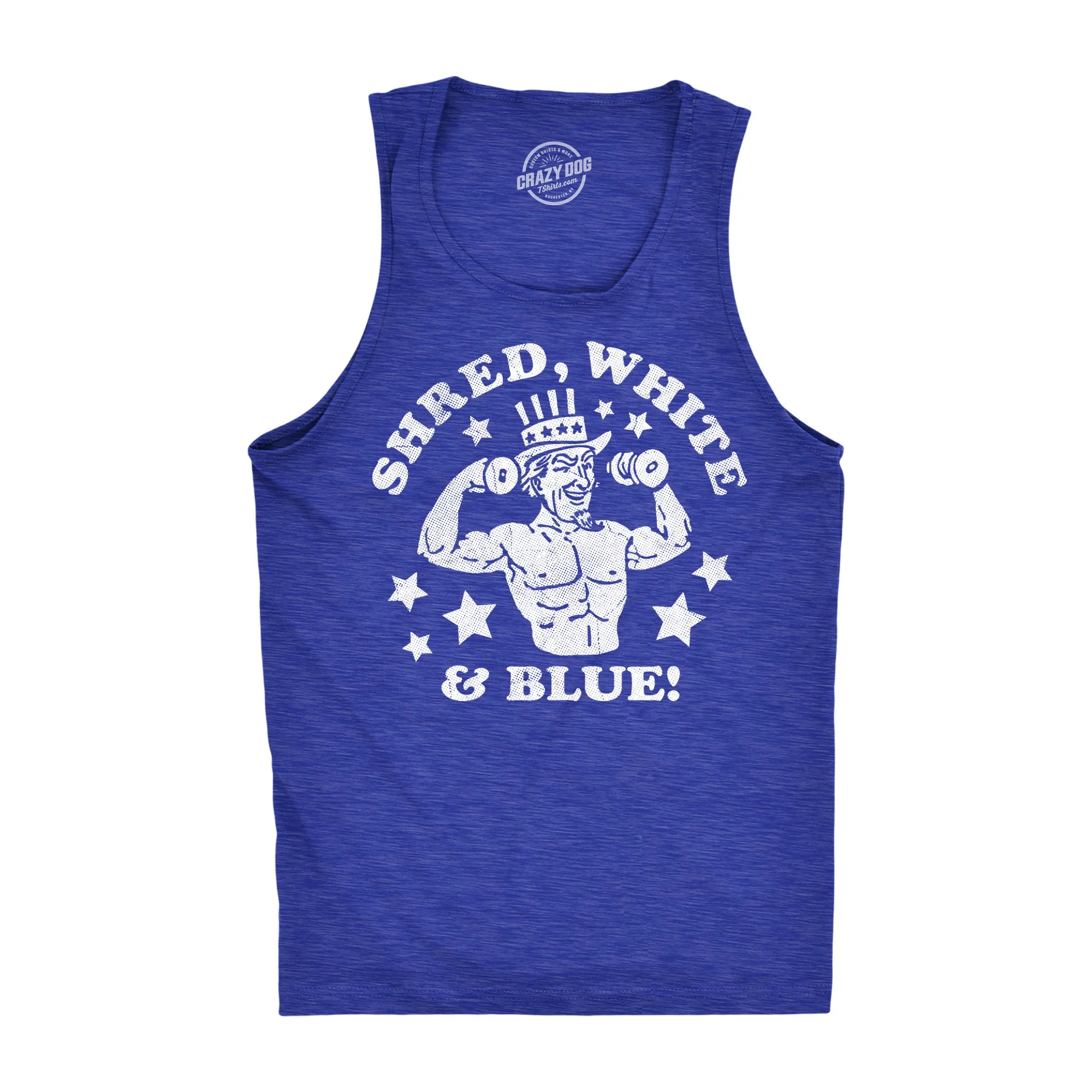 Shred White And Blue Men's Tank Top sold by Crazy Dog T-Shirts