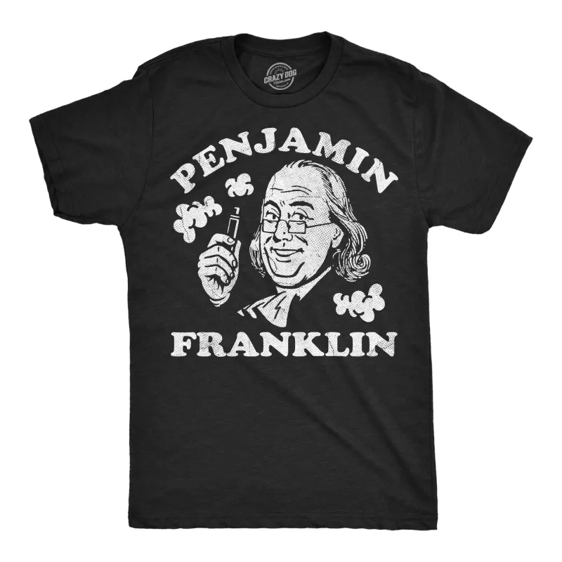 Penjamin Franklin Men's T Shirt sold by Crazy Dog T-Shirts