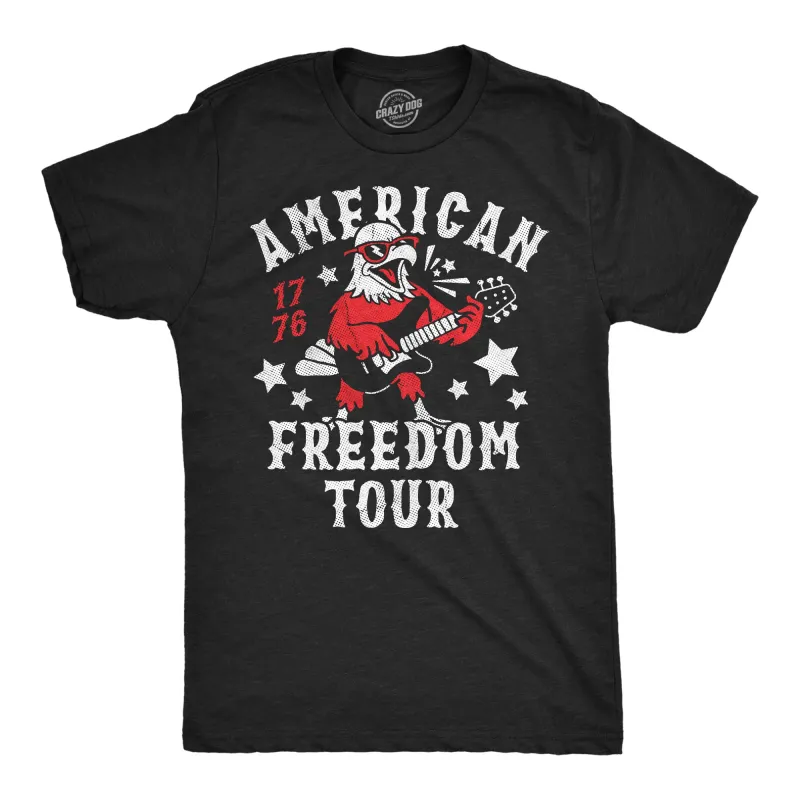 American Freedom Tour Men's T Shirt made by Crazy Dog T-Shirts