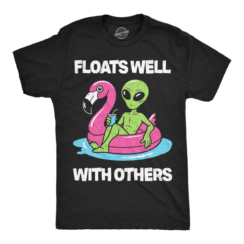 Floats Well With Others Men's T Shirt sold by Crazy Dog T-Shirts